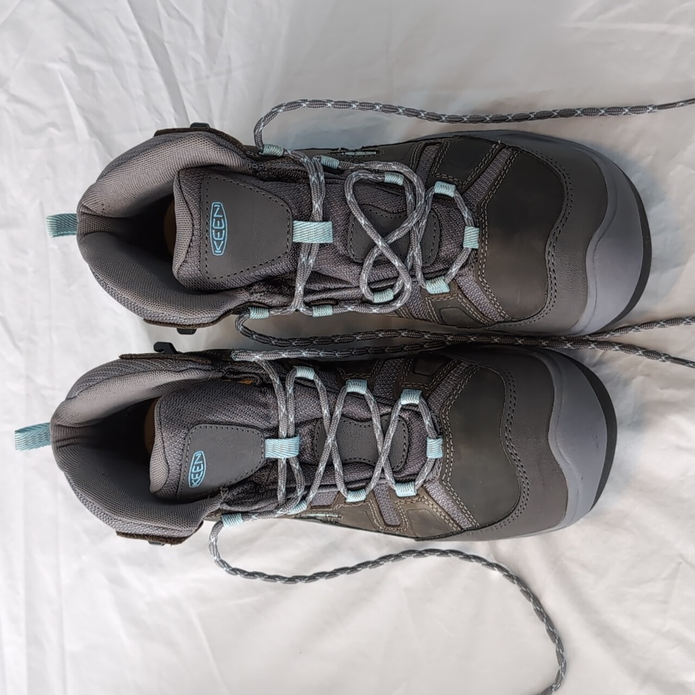 NIB Keen Charcoal and Teal Hiking Boots - Picture 2 of 4